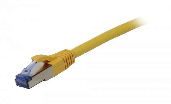 Patchkabel RJ45, CAT6A 500Mhz, 1.5m, gelb, S-STP(S/FTP), AWG27, LSZH, Synergy 21