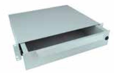 Vertiv(Knürr) zub.Schubfach 2HE,H88/T387mm, Einbau frontseitig, Schwarz,