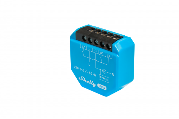 Shelly · Unterputz · &quot;1L Gen3&quot; · ohne Neutralleiter · inkl. Bypass · WLAN · BT