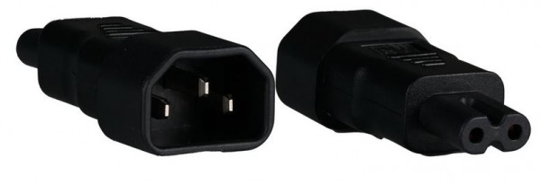 Netzkabel 230V Adapter C14-Stecker -&gt; C7-Buchse EURO8