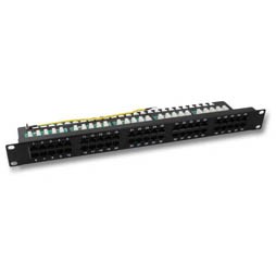 Patch Panel 50xTP,CAT3,ISDN,19&quot;,Schwarz
