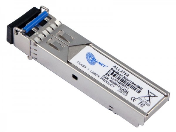 ALLNET Switch Modul ALL4752-INDU SFP(Mini-GBIC), 1000Mbit, LHX/LC, 20Km, Singlemode, Industrial, -40/+85 Grad,