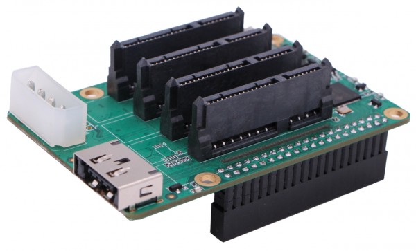 Rock Pi 4 SATA HAT Penta NAS Platine