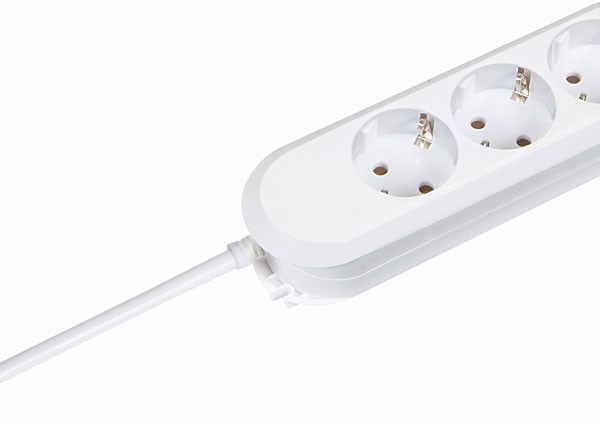 Bachmann Tischsteckdose, 3xDosen(CEE7)-&gt;Stecker(CEE7), Smart, 3m, weiss,