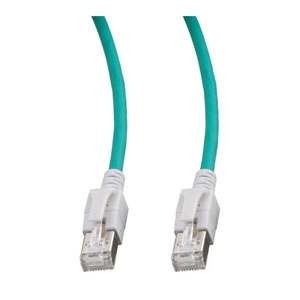 Patchkabel RJ45, CAT6A 500Mhz, 1.0m, grün; S-STP(S/FTP); VC LED in den Steckern!,