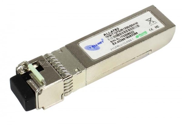 ALLNET Switch Modul ALL4763 SFP+(Mini-GBIC), 10Gbit, B(Bidi)A/LC, Tx1270nm/Rx1330nm, 9u, 20Km, Singlemode,
