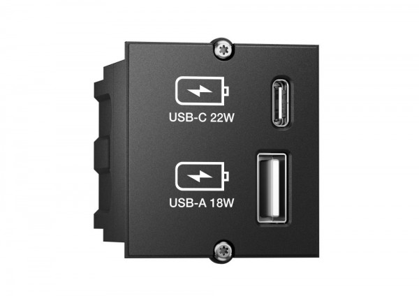 Bachmann zbh. USB A&amp;C Charger Custom Modul, Schwarz,