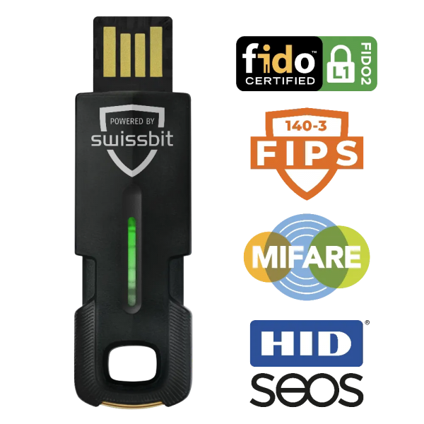 Swissbit iShield Key 2 Pro USB-A + MIFARE in Trayverpackung