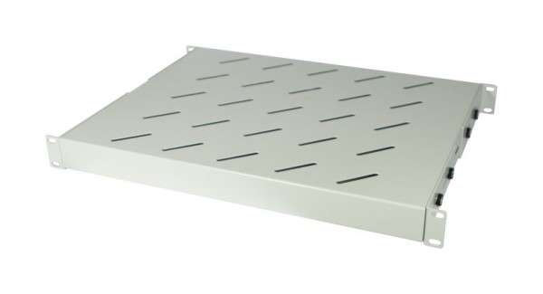 ALLNET 19&quot;zbh. Fachboden fest, für 900mm Schrank tiefe, 1HE, Lichtgrau, t650-750mm,