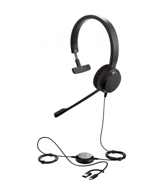 Jabra Evolve 20 SE Mono UC,USB C/A Adapt,Leather
