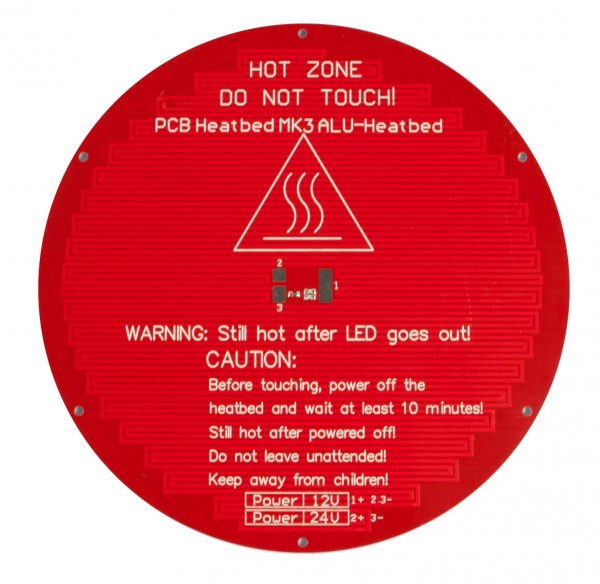 ALLNET 4duino 3D Drucker zbh. Heizbett rund, 22cm, 12V/24V