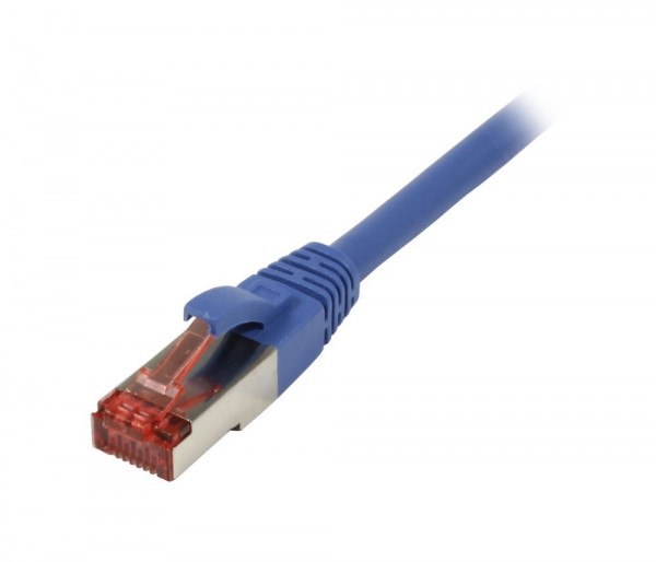 Patchkabel RJ45, CAT6 250Mhz, 1.5m blau, S-STP(S/FTP), TPE/LSZH(Superflex), Synergy 21,