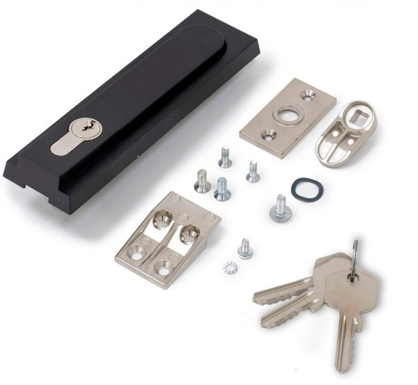 Triton 19&quot;Schrank,zbh. Ersatz, Schwenkhebelgriff, Metall, für Standverteiler, *mit PHZ*, gleicher Schlüssel