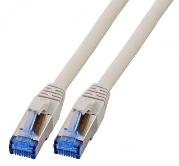 Patchkabel RJ45, CAT6A 500Mhz, 3m, grau; S-STP(S/FTP); TPE(Superflex), mit Cat.7 Rohkabel,