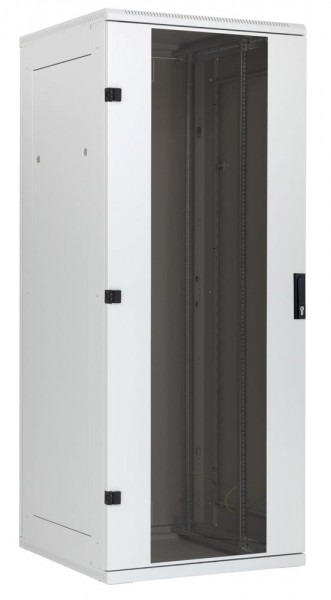 Triton 19"Schrank 42HE, B800/T1200, Lichtgrau, bis 800Kg, Glastür,