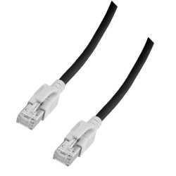 Patchkabel RJ45, CAT6A 500Mhz, 15m, schwarz; S-STP(S/FTP); VC LED in den Steckern!,