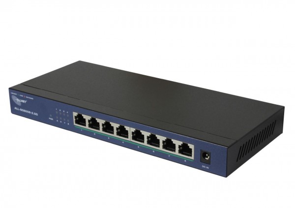 ALLNET Switch unmanaged Layer2 8 Port • 8x 2.5GbE • Lüfterlos • ALL-SG8008-2.5G