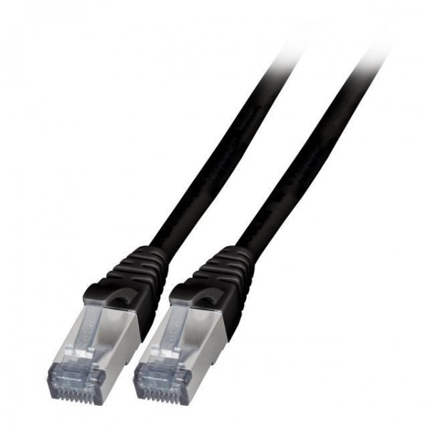 Patchkabel RJ45, CAT6A 500Mhz, 20m, schwarz; S-STP(S/FTP); außen, hochflexibel, TPE, AWG26/7,