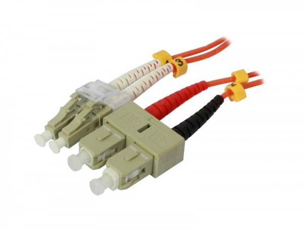 LWL-2-Faser-Patchk. 0.5mtr.LC-SC, 50/125um,OM2, AD=2mm, Synergy 21