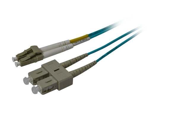 LWL-2-Faser-Patchk. 40mtr.LC-SC, 50/125um, OM3, AD=2mm,