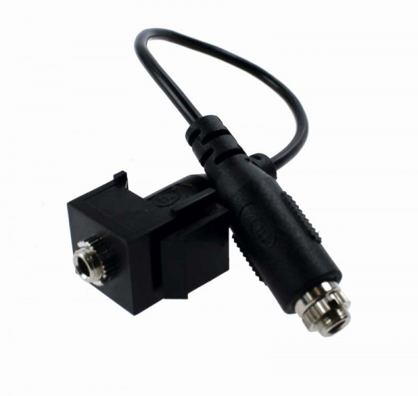 Bachmann Verlängerung Miniklinke Buchse(keystone) -&gt; 0,2m Kabel Miniklinke Buchse, schwarz (Keystone)