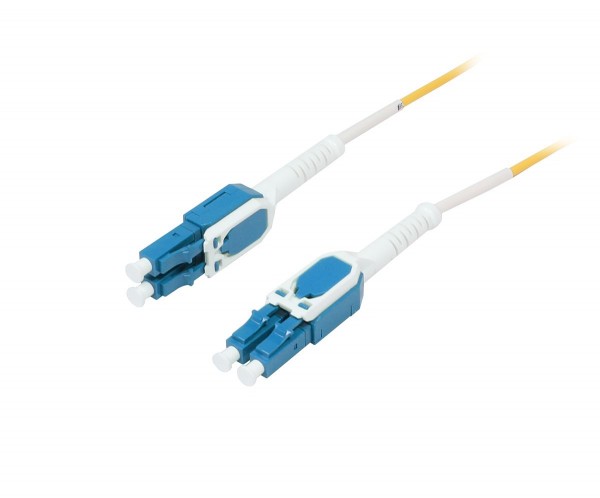 LWL-2-Faser-Patchk. 10mtr.LC-LC, 9/125um, OS2, Uniboot(drehbar), Push/Pull, AD=2mm, Synergy 21