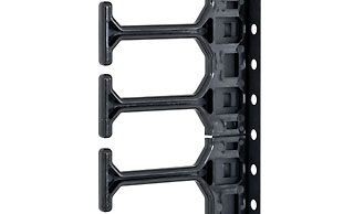 Triton 19&quot;zbh. Kabelführungssystem Vertikal, 15HE, für 800mm Breite Schränke, Schwarz, einreihig,