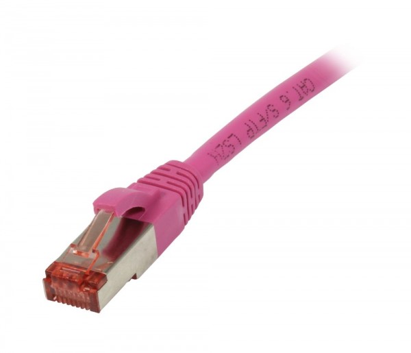 Patchkabel RJ45, CAT6 250Mhz, 10m magenta, S-STP(S/FTP), LSZH, Synergy 21,