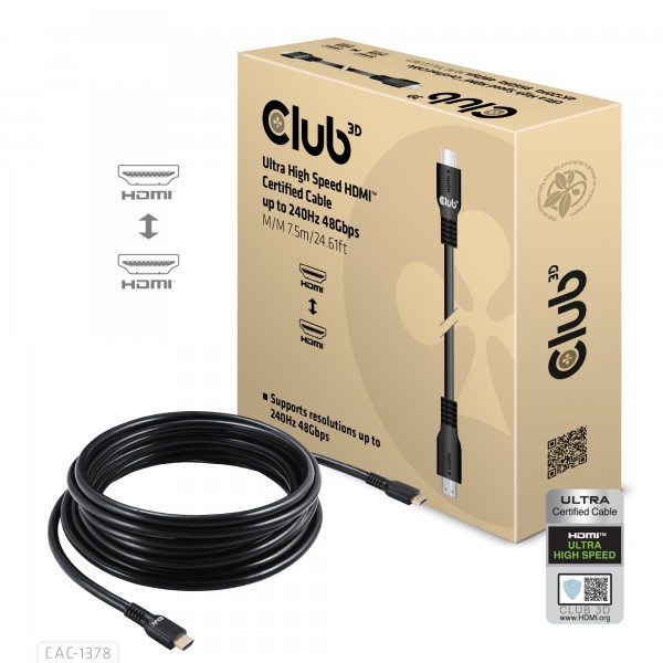 Kabel Video HDMI ST/ST 7,5m *Club3D* 8K60Hz Ultra
