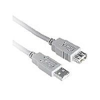 Kabel USB, A(St) => A(Bu), 1.5m, USB2.0, Verlängerung, grau, Classic