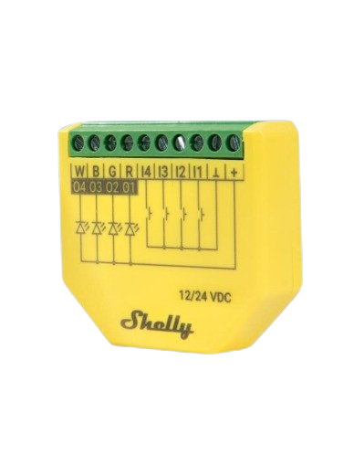 Shelly · Unterputz · &quot;Plus RGBW PM&quot; · LED Lichtcontroller · WLAN · BT