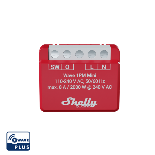 Shelly · Unterputz · &quot;Wave 1PM Mini&quot; · Relais · max. A · 1 Kanal · Z-Wave