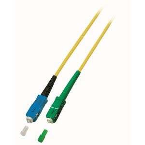 LWL-1-Faser-Patchk. 2mtr.SC-SC(APC8Grad), 9/125u, Schrägschliff