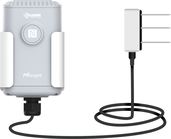 Milesight IoT Soil Moisture Temperature and Electrical Conductivity Sensor, EM500-SMTC-868M-MEC20 LoRaWAN / Moisture / Temp. / Electrical Conductivity / IP67