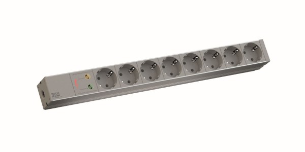 ALLNET 19"zbh. Steckdosenleiste, 8xDosen(CEE7)->Stecker(CEE7), ÜS, Bachmann,