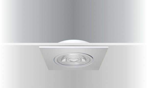 Synergy 21 LED Deckeneinbauspot Helios weiß, quadratisch+schwenkbar, neutralweiß