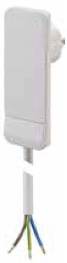 Bachmann Flat Plug Flachstecker, Verlängerung, 1xDosen(CEE7)-&gt;Stecker(CEE7), 1,5m, weiß,