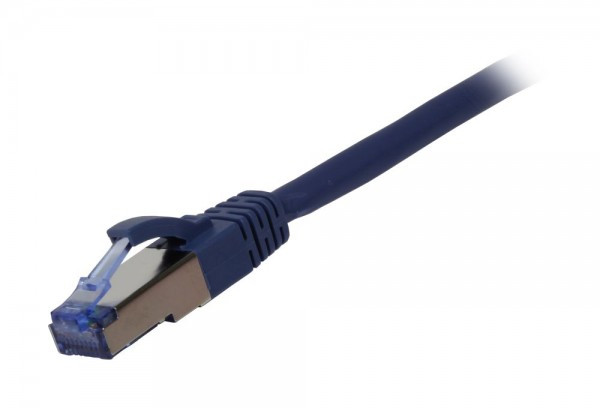Patchkabel RJ45, CAT6A 500Mhz, 0.5m, blau, S-STP(S/FTP), Komponent getestet(GHMT certified), AWG26, Synergy 21