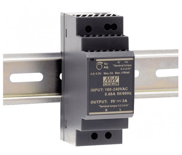 ALLNET Ersatznetzteil - 5V / 3A 15W MEAN WELL Hutschiene