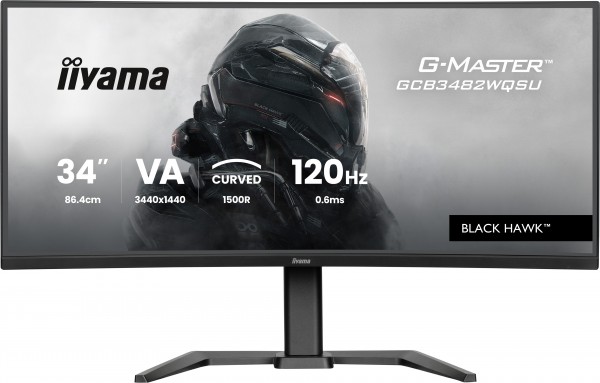 TFT 34,0"/86,4cm iiyama G-Master GCB3482WQSU Black Hawk *schwarz* curved
