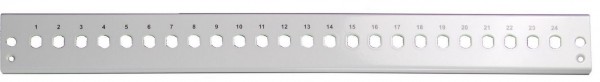 LWL-Patchpanel, zbh. Frontblende ST/FC (D-hole) 24x, ohne Kupplungen, grau,