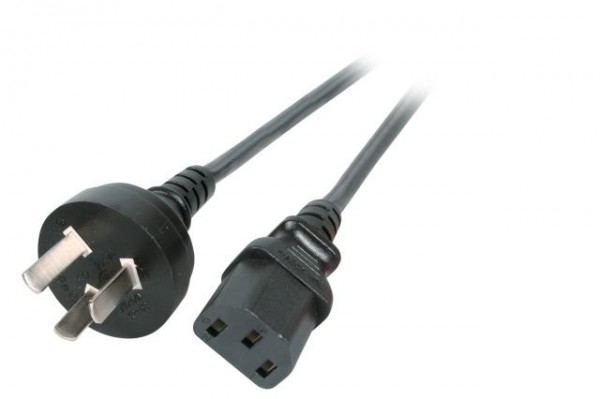 Netzkabel 230V China-Stecker(I)->C13(Buchse), 1,8m, Black,