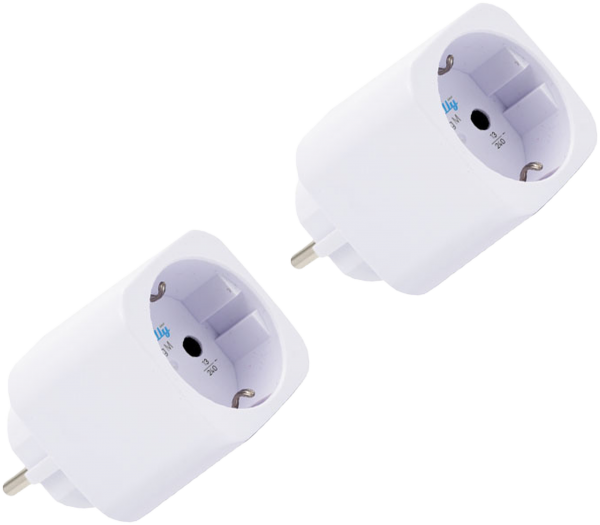 Shelly · Plug &amp; Play "Plug M Gen3 White" · 2er Set · Smarter Zwischenstecker · 13A · Messfunktion · WLAN · BT · weiß