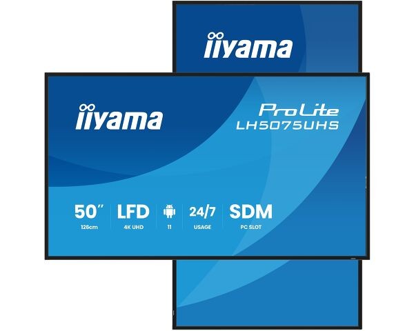 TFT 49,5"/125,7cm iiyama ProLite LH5075UHS - 24/7 *schwarz* 16:9