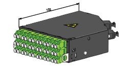 Telegärtner Baugruppenträger, HD3, zbh. FanOut-Modul 1HE 18xLC D MM Lime green OM5 -&gt; 3xMPO/APC male,