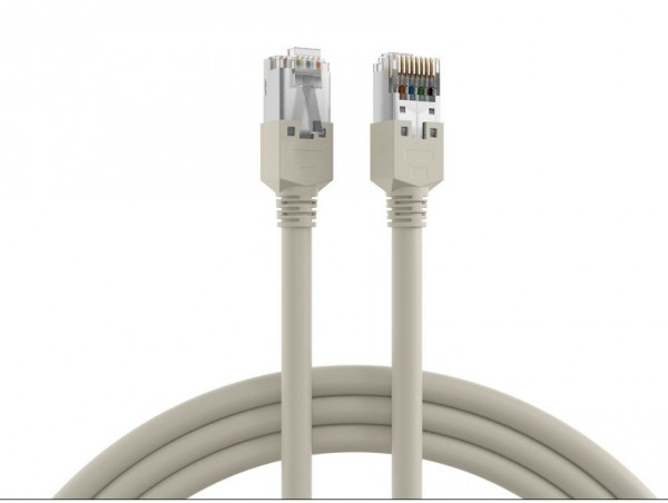 Patchkabel RJ45, CAT5e 100Mhz, 2m Grau; mit Draka SF/UTP+TM11,