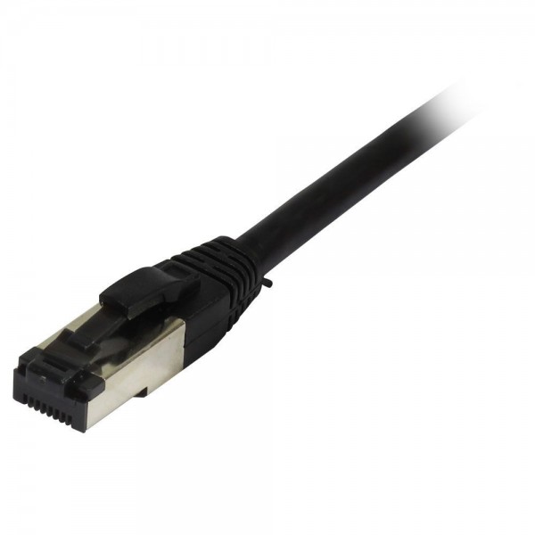 Patchkabel RJ45, CAT8.1 2000Mhz, 0.15m, schwarz, S-STP(S/FTP), TPE/LSZH(SuperFlex), AWG26, Synergy 21