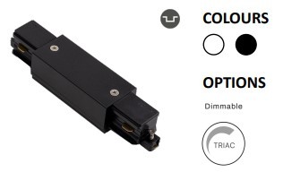 Powergear Mini 1PH Verbinder, Gerade, Schwarz