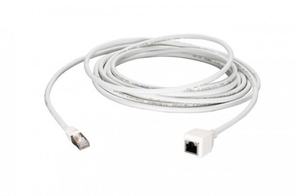 Patchkabel RJ45, CAT6A 500Mhz, 2m, weiss; S-STP(S/FTP); AWG26, Verlängerung Stecker/Buchse,