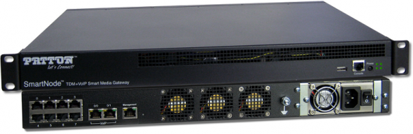 Patton SmartNode 10100 SmartMedia Gateway 8 E1/T1, 240 VoIP, Software Upgradeable to 16 E1/T1, 480 VoIP